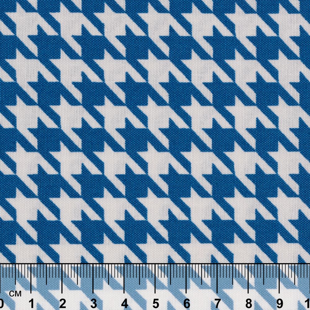 Ткань для пэчворка Peppy Бабушкин сундучок, рулон 112 см / 5 метров, БС-31 Гусиная лапка я.синий, Peppy
