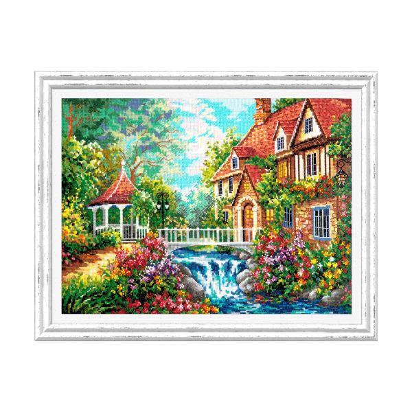 Набор для вышивания нитками Чудесная игла, Во французской стороне 41х31 см, 488191