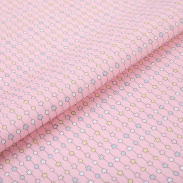 Ткань для пэчворка Peppy Молочные сны фланель, отрез 100х110 см, 175 г/м², МС-14 розовый, Peppy