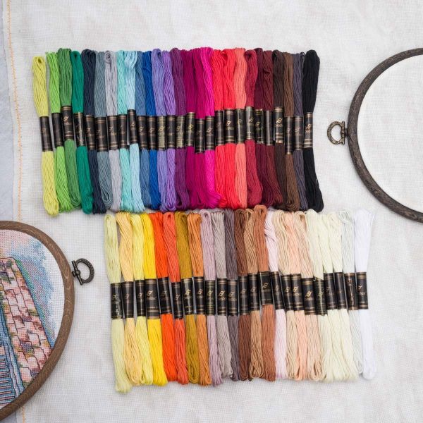 Набор хлопкового мулине №2, 50 цветов (50 шт по 8 метров), Bestex