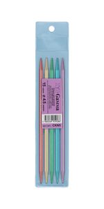 Спицы чулочные металл ⌀4.5 мм, 15 см, цветные, Gamma CKN5