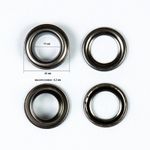 Люверсы металл ⌀11.0 мм (внутр.), чер.никель, 50 шт, BIG