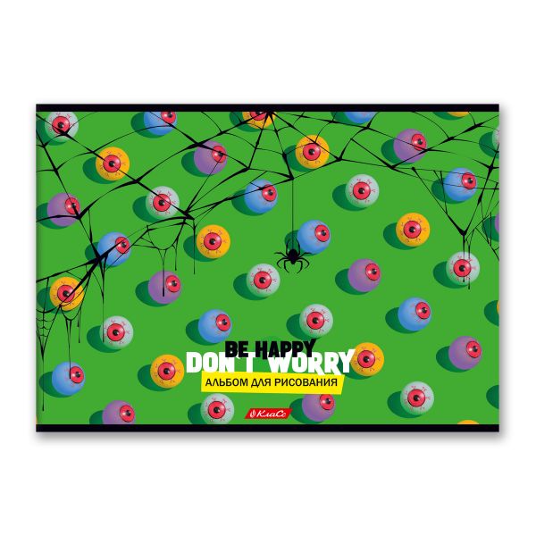 Альбом для рисования, выборочный лак, 100 г/м², A4 29х20.5 см, склейка с одной стороны 40 л., 4 шт, 40АЛКЛ4_000257 Страшилки, Светоч