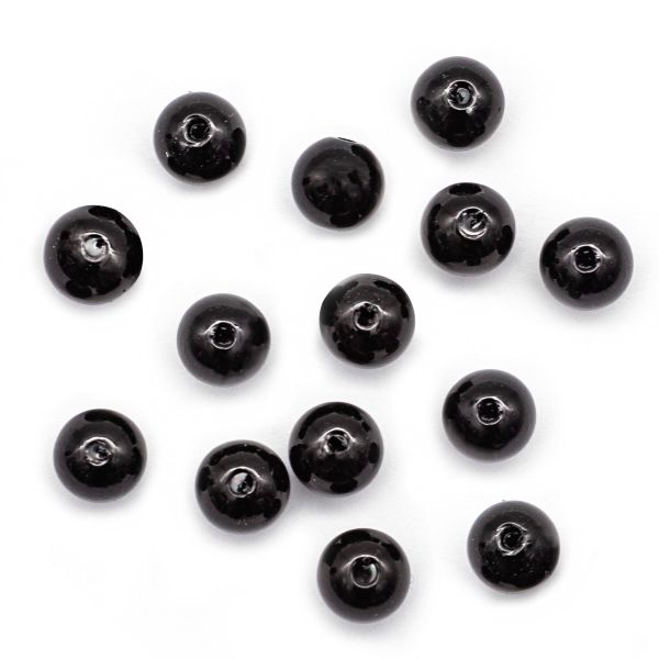 Бусины пластик (жемчуг) ⌀10 мм, 25 г, Astra&Craft, 046 NL черный