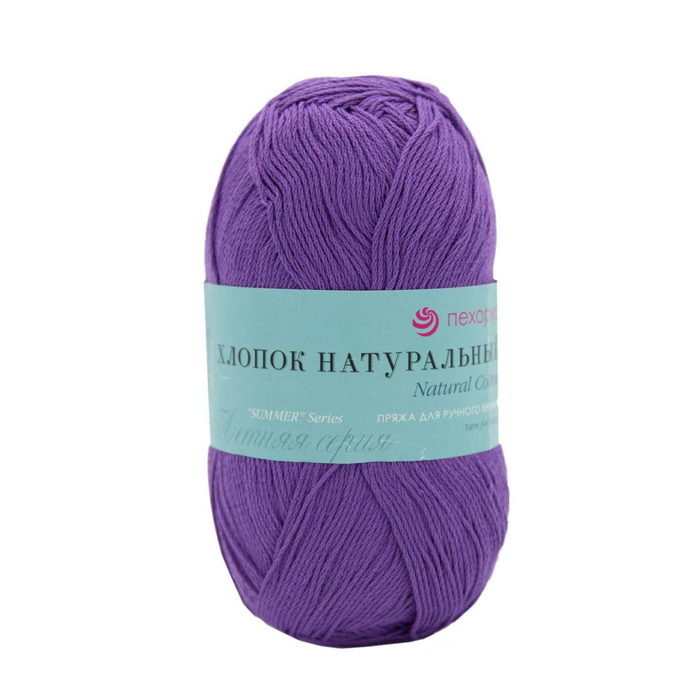 Пряжа Пехорка Хлопок натуральный Кабле / уп.5 мот. по 100 г, 425 м, 191-Ежевика