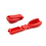 Наконечник для шнура пластик Крокодил 22х12 мм, ПП, красный, 100 шт