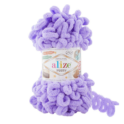 Пряжа Alize (Ализе) Puffy / уп.5 мот. по 100 г, 9 м, 788 лаванда