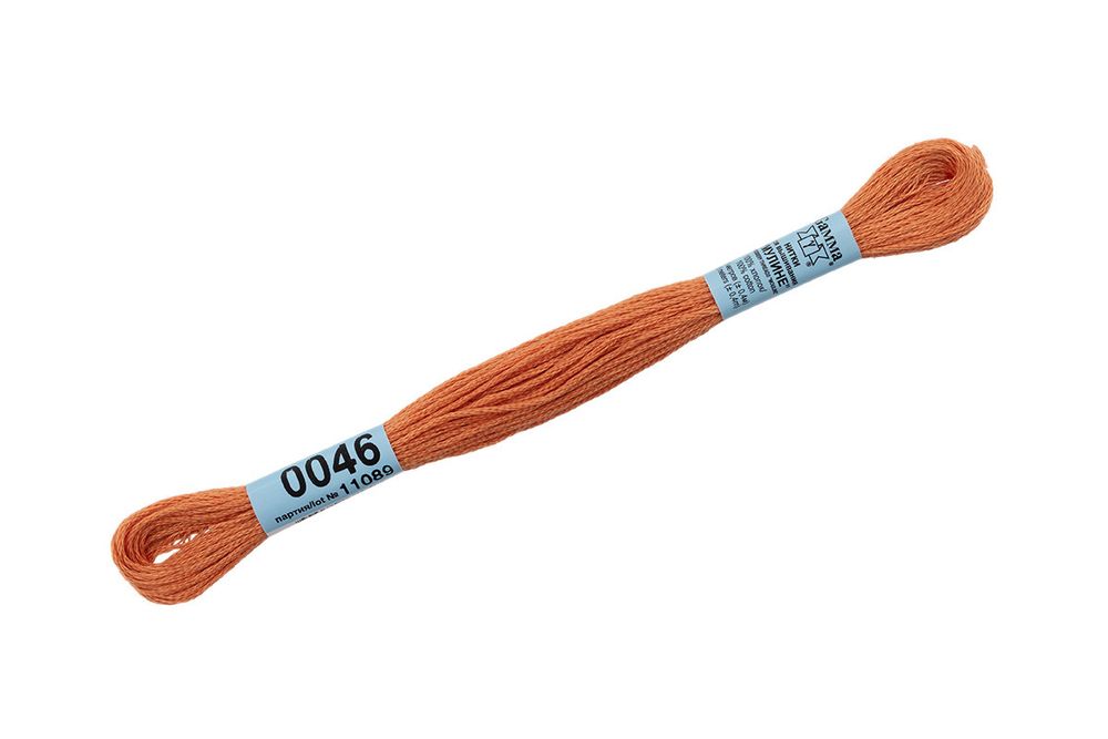 Мулине Gamma 100% хлопок, цв.0046 св.терракота, 24 мотка по 8 метров