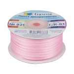 Лента репсовая (в рубчик) 3.0 мм / 91.44 метра, 029 бл.розовый, Gamma GR-03