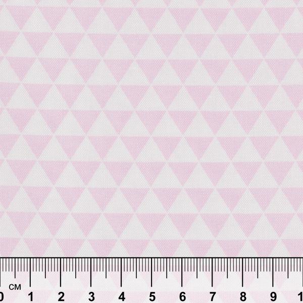 Ткань для пэчворка Peppy Бабушкин сундучок, отрез 50х55 см, 140 г/м², БС-45 треугольники розовый, Peppy