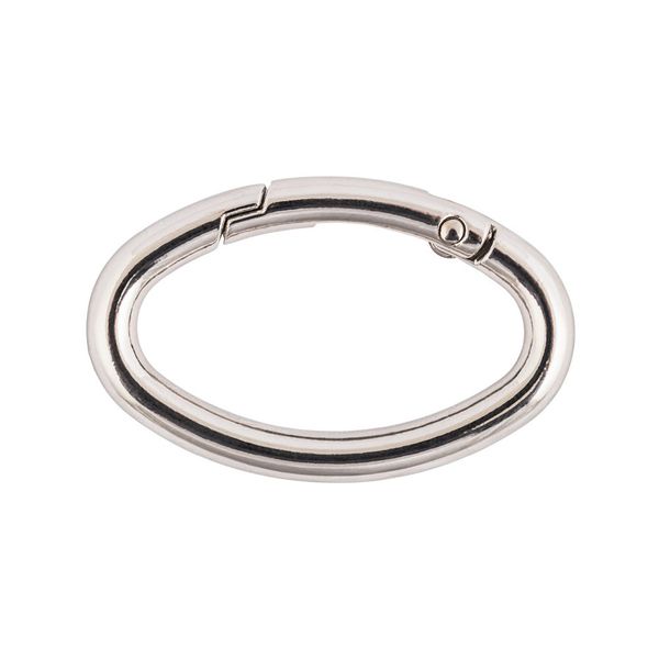 Карабин металл кольцо овал 39 мм (47 мм), 10 шт, 01 никель, Gamma GH-339