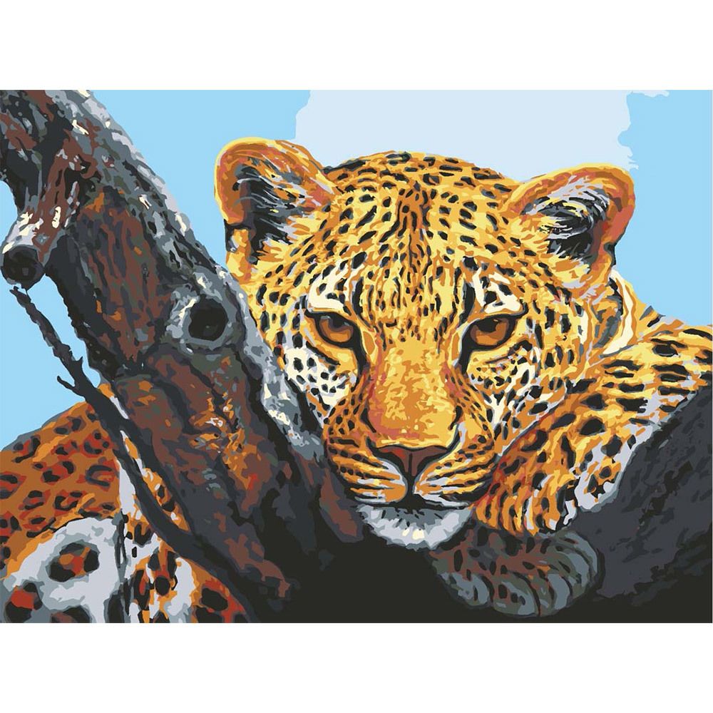 Рисунок для вышивания Grafitec (канва), сер.10.000 50х40 см, 10.501 Взгляд леопарда