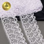 Кружево гипюр (плетёное) 70 мм, диз. 110, цв.01 белый, уп. 9 м, Kruzhevo