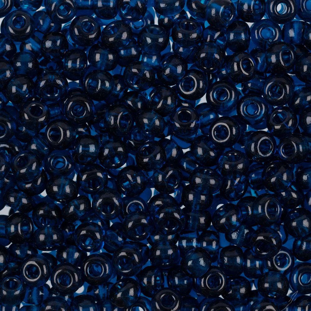 Бисер Preciosa круглый 05/0, 4.5 мм, 50 г, 60100 т.голубой, 311-19001