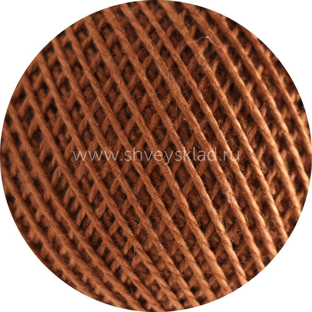 Пряжа ПНК им.Кирова Ирис / уп.20 мот. по 25 г, 150м, 6512 коричневый