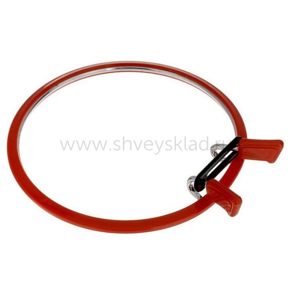 Пяльцы Nurge пружинные для вышивания и штопки, цв. красный ⌀195мм толщина 7,7