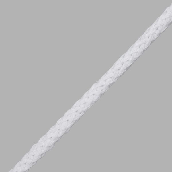 Шнур круглый х/б ⌀5.0 мм / 100 метров, цв.отбеленный