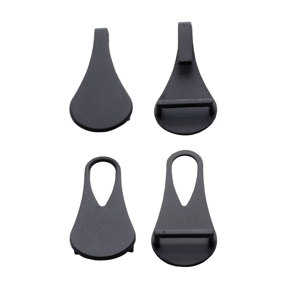 Крючки пришивные декоративные 17.5х68 мм, черная резина, 10 шт