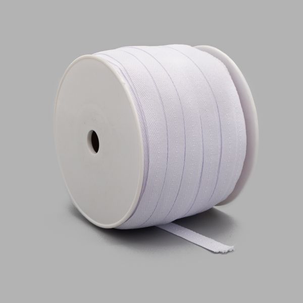 Тесьма (лента) киперная п/э 13 мм / 100 метров, 03 белый