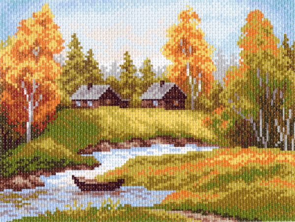 Набор для вышивания нитками Матренин Посад, На хуторе 28х37 см