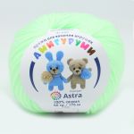 Пряжа Astra Premium (Астра Премиум) Амигуруми / уп.6 мот. по 50 г, 175 м, 167 светлый салат