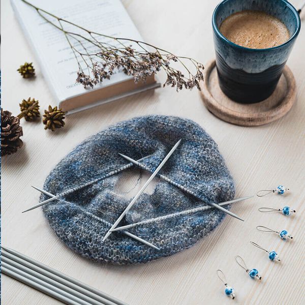 Спицы чулочные Knit Pro Basix Aluminum 6 мм / 20 см, алюминий, серебристый, 5 шт, 45126