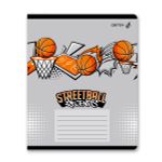 Тетрадь ученическая школьная, выборочный лак, A5+ 12 л. на скобе 65 г/м², белизна 100 %, 25 шт, клетка, 01134 Штрафной бросок, Светоч Т87