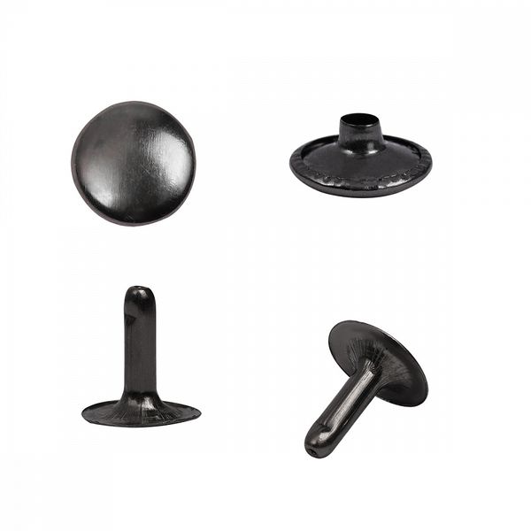 Хольнитены односторонние сталь 12х12 мм, №123, TBY.5112 цв. черный никель уп. 1000 шт, TBY