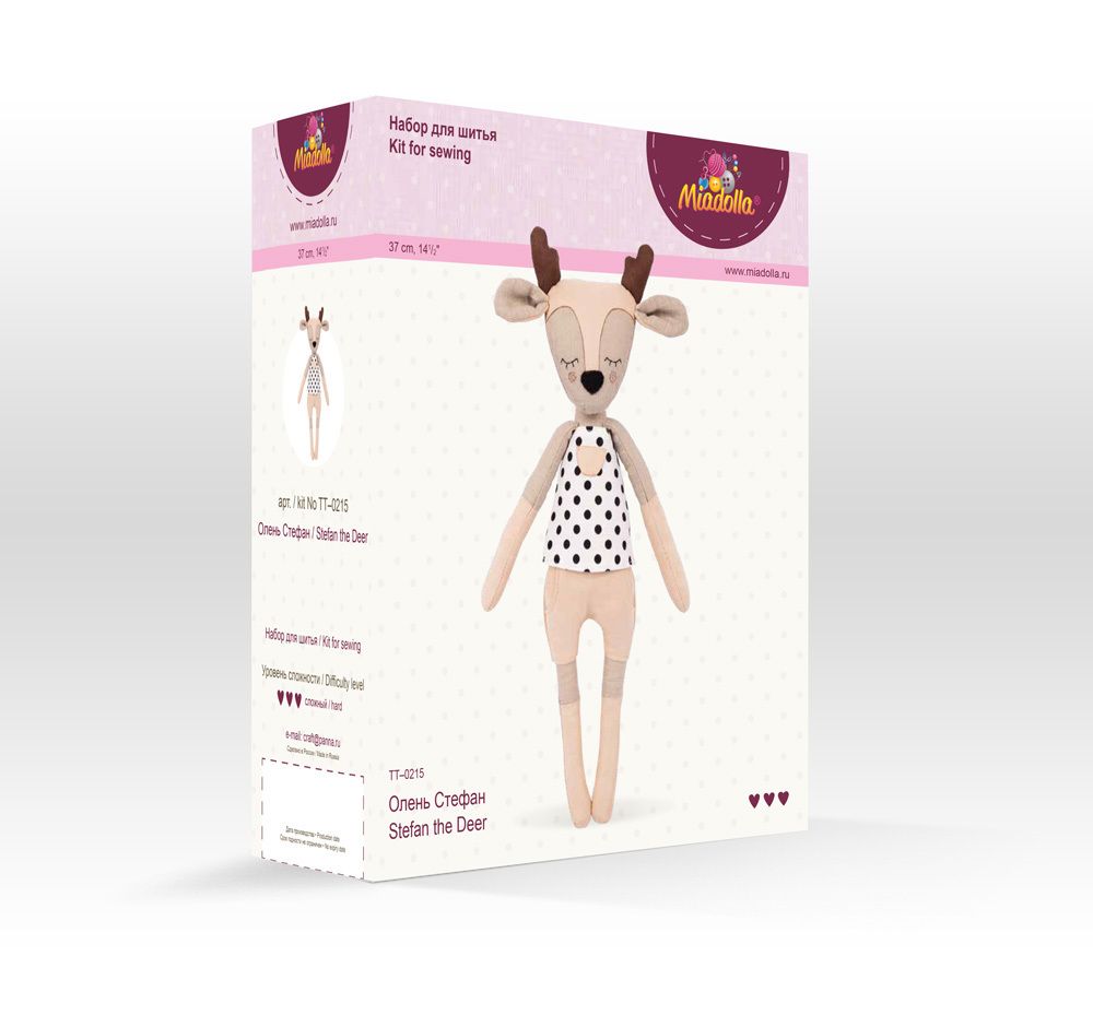 Набор для шитья игрушки Олень Стефан 37 см, Miadolla TT-0215