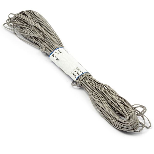 Шнур сутажный ⌀1.8 мм / 20 метров, серый