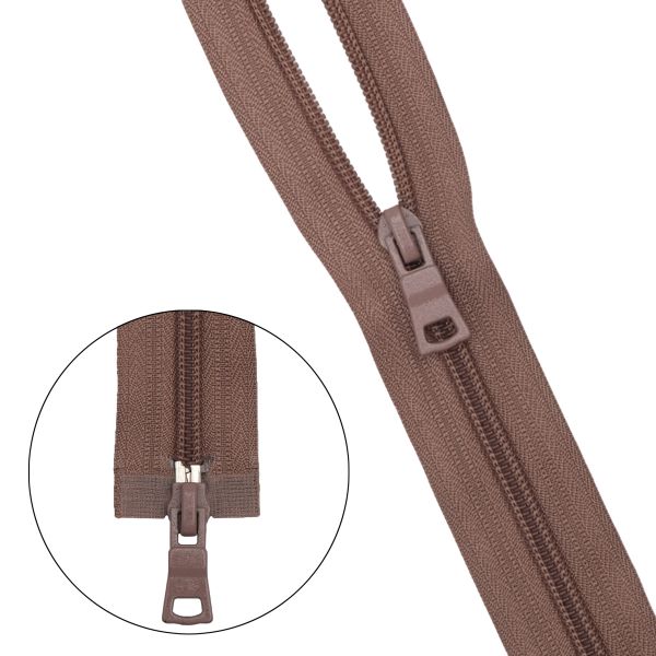 Молния спираль (витая) Т7 (7 мм) 2 зам., разъем., 65 см, 854 табак, 10 шт