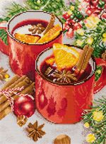 Алмазная (кристальная) мозаика Фрея, на подрамнике Ароматы Рождества, 30х40 см