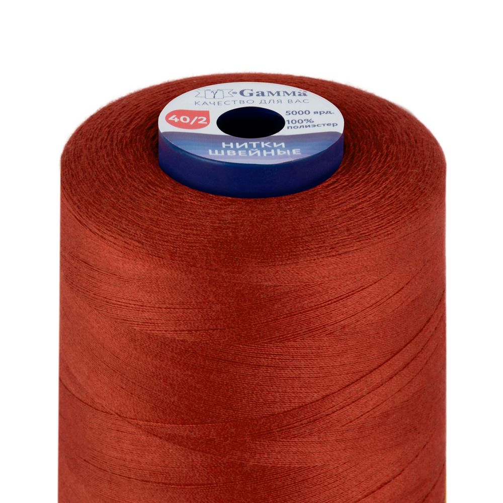Нитки универсальные Gamma 40/2, 4570 м (5000 ярд) / 1 кат., 116 т.красный