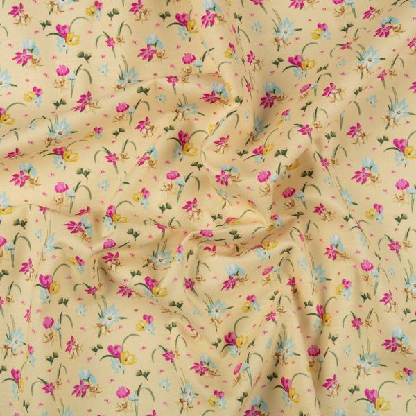 Ткань для пэчворка Peppy Весенний этюд, отрез 50х55 см, 146 г/м², ВЭ-13 желтый, Peppy