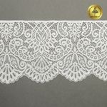 Кружево эластичное (стрейч) 110 мм, 40992PP цв.белый уп.115м, Kruzhevo