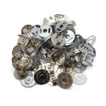 Кнопка магнитная металл ⌀14.0 мм, никель, 20 шт, S090661