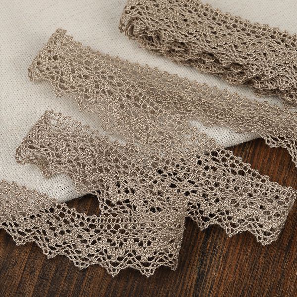 Кружево вязаное (тесьма) 25 мм, диз.3207 цв.09 лен, 3 метра, Kruzhevo