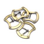 Пряжка 25 мм мет. фигурная латунь, 4 шт