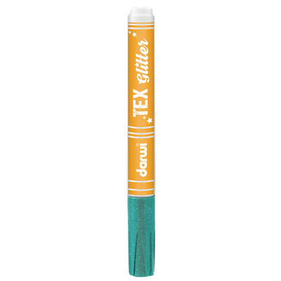 Маркер для ткани Darwi TEX Glitter, 2мм (с блестками) (676 бирюзовый), DA0140013