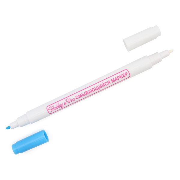 Маркер смывающийся двусторонний 1мм, голубой/белый Hobby&Pro, 421207, 5 шт
