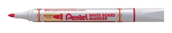 Маркер для белых досок 4.2 мм, пулевидный 12 шт, MW85-BE красный, Pentel