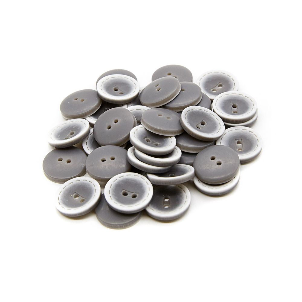 Пуговицы 2 прокола 28L (050 (св.серый)), 72 шт /TOS/