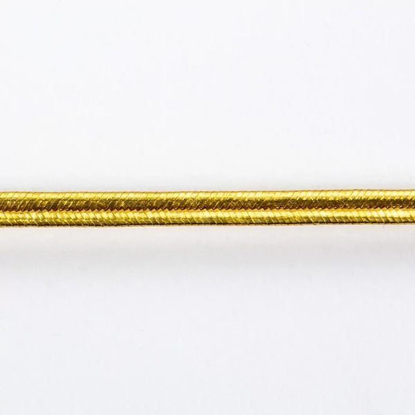 Шнур металлизированный сутаж ⌀4.0 мм / 50 метров, с метанитом, золото