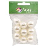 Бусины пластик (жемчуг) ⌀18 мм, 25 г, Astra&Craft, 001 NL белый