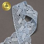 Кружево гипюр (плетёное) 45 мм, диз. 148, цв.05 голубой, уп. 9 м, Kruzhevo
