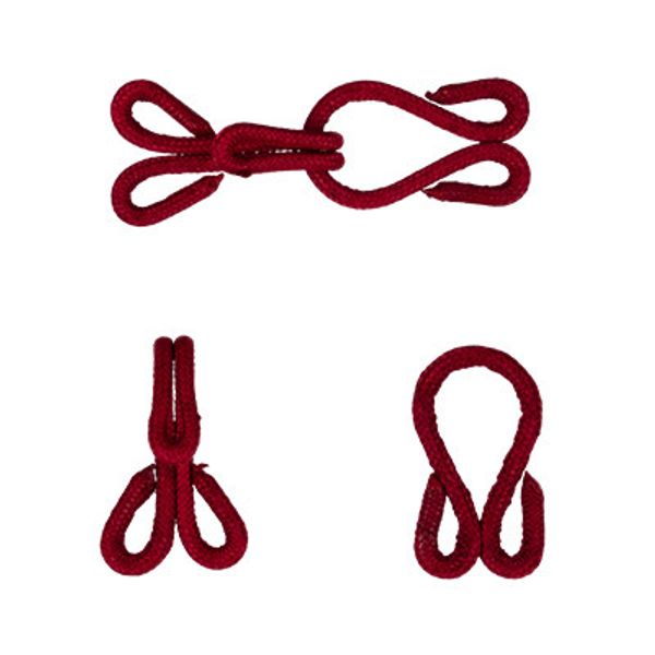 Крючок шубный обтяжной 15 мм, 10 шт, 09 бордовый, Gamma