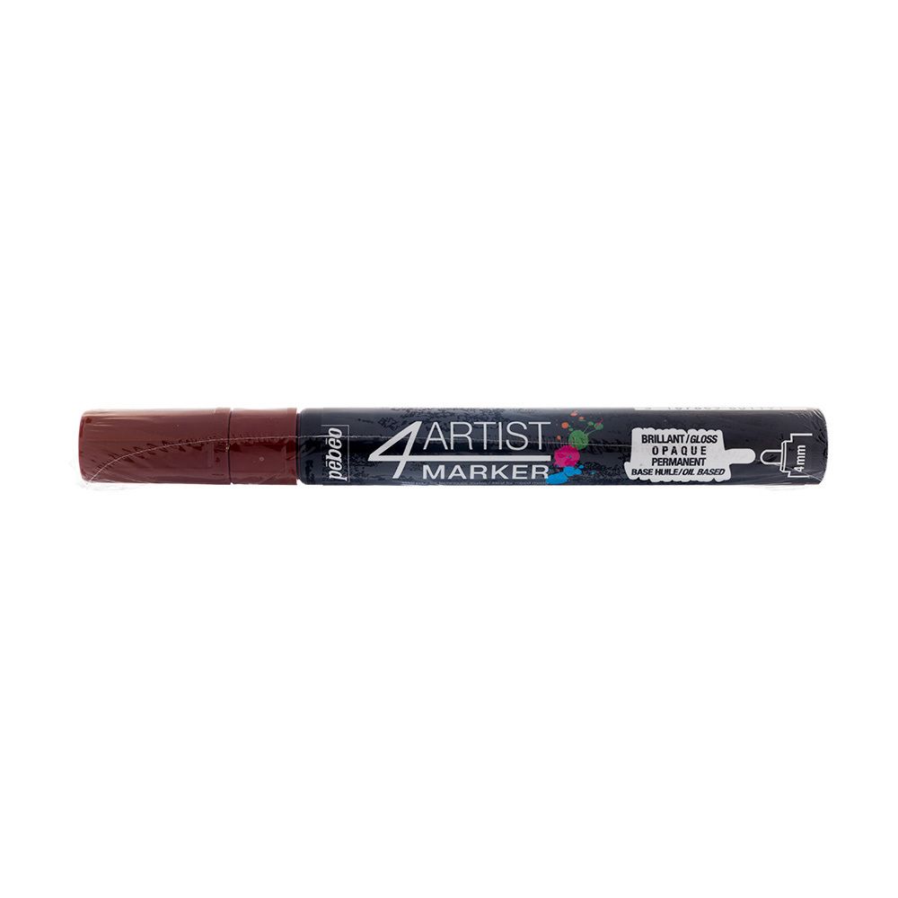 Маркер художественный 4Artist Marker на масляной основе 4 мм, перо круглое, 6 шт, 580119 коричневый, Pebeo