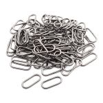 Кольцо овальное металл in 32х11 мм (37х16 мм внешн.), бл.никель, 100 шт