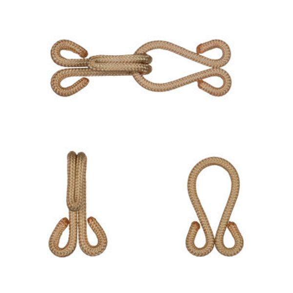 Крючок шубный обтяжной 15 мм, 10 шт, 40 молочный, Gamma