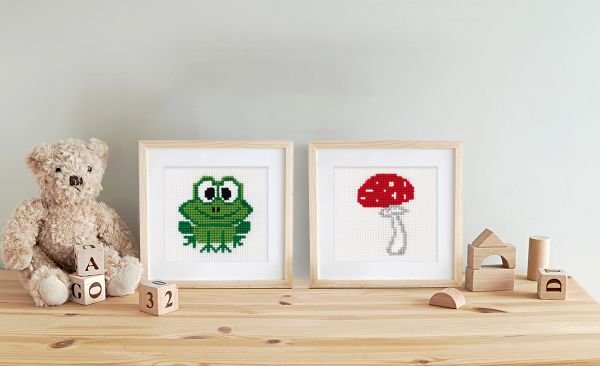 Набор для вышивания нитками Klart, Детские истории. Грибок, 9х12 см